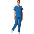 Superior Surgical Manufacturing Unisex Set-In Sleeve Scrub Shirt, Reversible, Ciel Blue, L 6796L